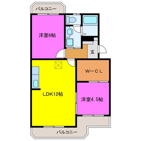 Ｗｉｎｄｙ宮の前Ⅱの物件間取画像